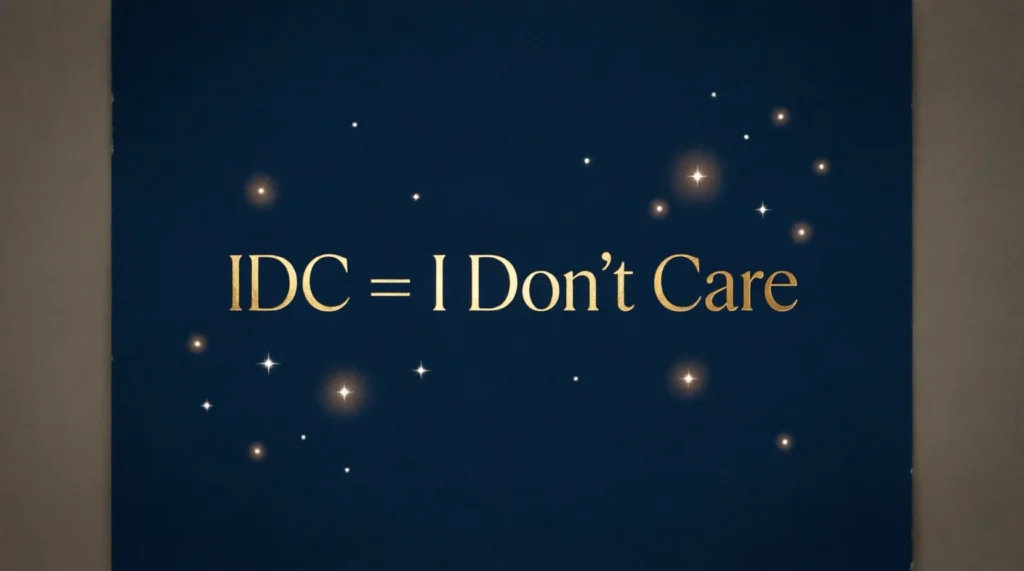 What Does IDC Mean in Text?