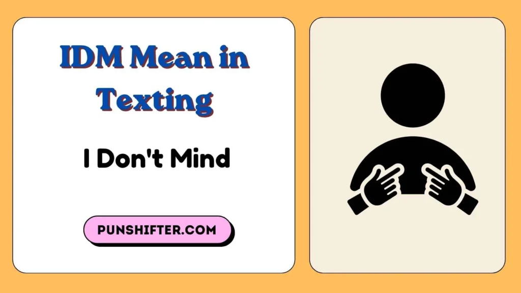 IDM Mean in Texting