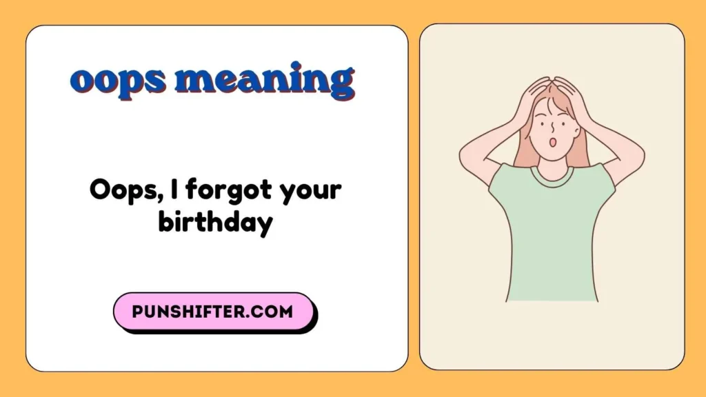 oops meaning
