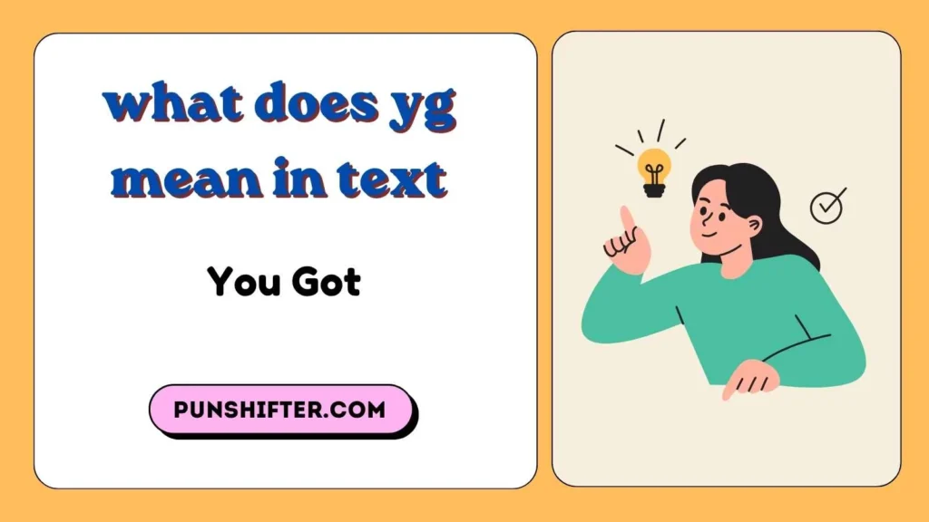what does yg mean in text